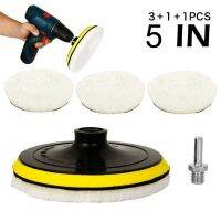 5Pcs 4/5 Inch Buffing Polishing Pads Wool Wheel Mop Kit For Car Polisher Car Machine Waxing Polisher Cleaning Goods