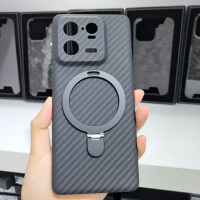 เคสเคสสำหรับ Xiaomi คาร์บอนไฟเบอร์13pro 5G สำหรับธุรกิจฉากยึดแม่เหล็กเส้นใย Aramid บางเฉียบป้องกันการหล่นสำหรับ Mi 13 Pro Mag Cover (ใหม่)