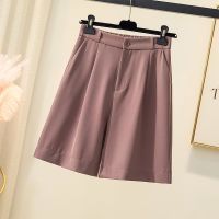 【มีไซส์ใหญ่】Plus Size L-4XL Womens Wide Leg Shorts Elastic Waist Simple Solid Summer Shorts