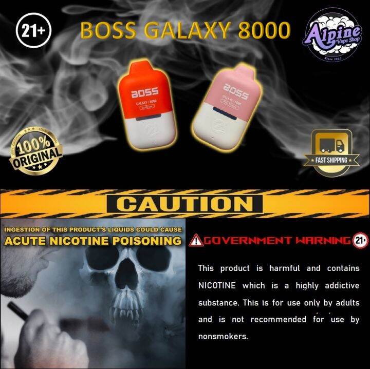 Boss Galaxy 8000 Disposable Vape Pod Lazada PH