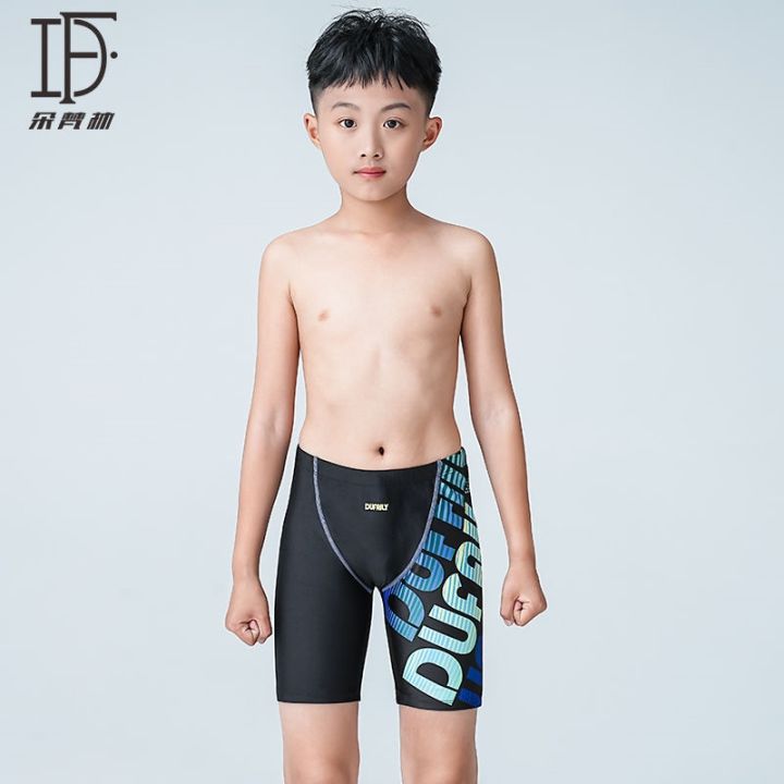 swimming-gear-duofanlin-childrens-swimming-trunks-five-point-professional-training-for-older-boys-and-girls-swimming-trunks-sun-protection-chlorine-angle-equipment
