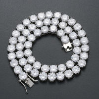 8MM One Row Tennis Chain 4 Claws Big Crystal Iced Bling Necklace For Women Men Hip Hop Jewelry AAA CZ Stone Chain Gift