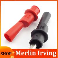 Merlin Irving Shop 1 Pair Probe Alligator Clip Electrical Metal Crocodile Clamp Test Accessories for Multimeter 1000V/10A Insulation