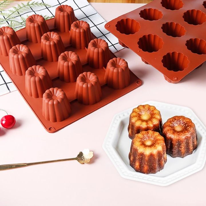 silicone-mold-12-cavity-food-grade-heat-resistant-non-stick-reusable-decorative-diy-canneles-cake-mold-muffin-cupcake-baking-tra