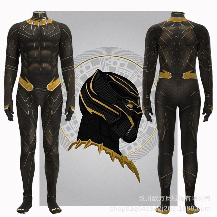 black lycra zentai costume with golen pattern, Black zentai…