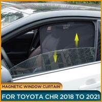 ที่บังแดดรถแม่เหล็กม่านบังแดดหน้าต่างสำหรับ Toyota CHR 2021 2020 2019ที่บังผ้าม่านหน้าต่างแสงอาทิตย์ฝาครอบตาข่ายสำหรับ CHR 2018