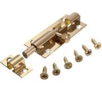 4sizes Brass Doors Slide Latch Lock Bolt Latch Barrel Home Gate Safety Hardware Screws Bathroom Latch Lock drop shipping Door Hardware Locks Metal fil