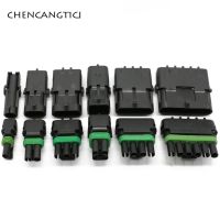 1 Set 1 2 3 4 6 Pin Way Delphi GM Automotive Female Male Weather Pack Electrical Socket Plug Automobile Connectors Electrical Connectors