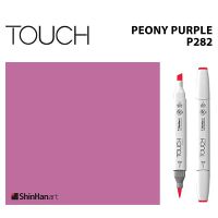 TOUCH TWIN BRUSH MARKER P282 (PEONY PURPLE) / มาร์คเกอร์หัวพู่กัน-หัวตัดขนาดกลาง รหัส P282 (PEONY PURPLE)