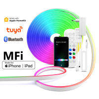 ไฟ LED Strip RGB Tuya App Smart Life WiFi Homekit App Bluetooth APP รีโมทคอนลเทปป้ายนีออนตกแต่งผนังห้องคริสต์มาส *