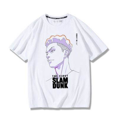 ข้อเสนอพิเศษ tshirt New mens tops Slam Dunk movie joint couple short-sleeved T-shirt Sakuragi Hanamichi Rukawa Maple couple outfit sS-5XL
