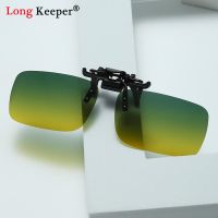 LongKeeper Kacamata Clip On Terpolarisasi Tanpa Bingkai Kacamata Fotochromic Olahraga Pria Wanita Kacamata Anti Silau Penglihatan Malam 2022