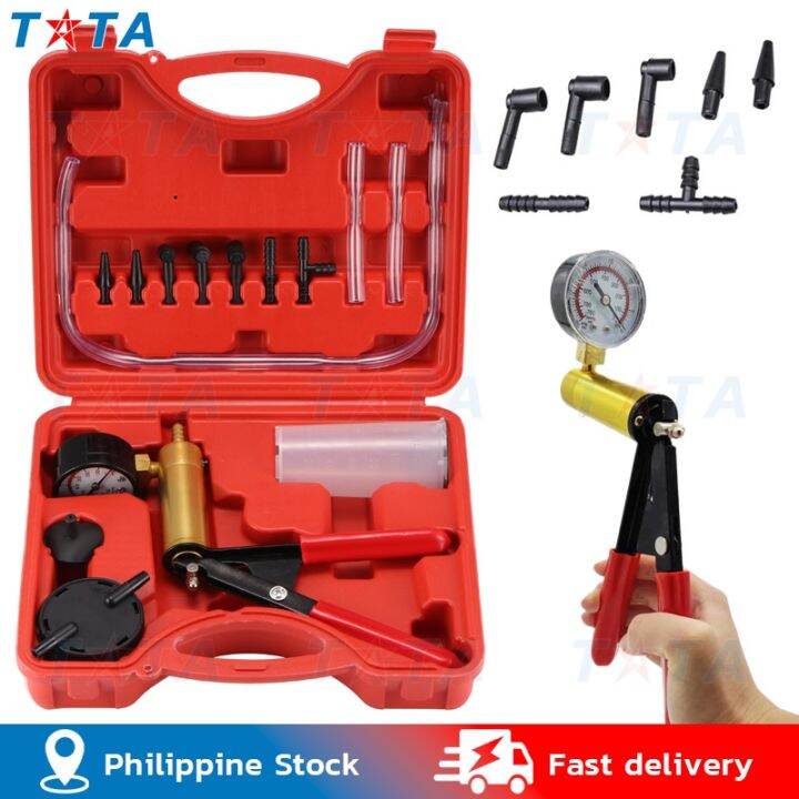 Car Brake Bleeder Pump Vacuum Kit Hand Held Pressure Tester Brake