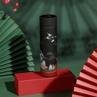 【CW】Vacuum Flask LCD Smart Insulated Thermos Water Bottle 304SUS Tumbler Travel Coffe Mug Tea Infuser Chinese Style Thermal Cup