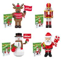 Christmas Building Block Toys Snowman Block Playset Christmas Reindeer Building Kit for Girls and Boys 6 Years Old improved