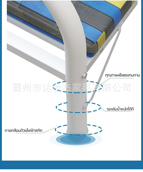 เตียงนอนพับได้-เตียงนอน-ขนาด120cm-ขนาด100cm-เตียงเสริม-พร้อมเบาะรองนอน-มี2ขนาด-เตียงนอน-เตียงเหล็ก-เตียงพับได้-เตียงพกพา-เตียงพับ