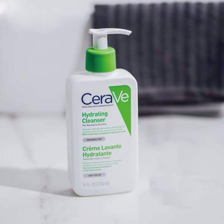 Cerave Hydrating Facial Cleanser For Dry Sensitive Skin Moisturizing