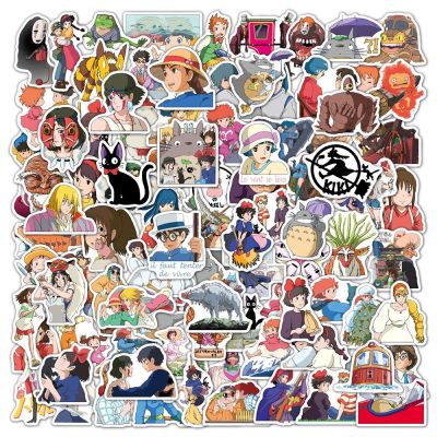 Ghibli Hayao Miyazaki Anime Stickers Totoro Spirited Away Kids Cartoon Stickers for Laptop Phone Fridge Diary