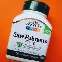 Saw Palmetto สารสกัดซอว์ปาลเมตโต้ 450 mg 60 Vegetarian Capsules (21st Century)