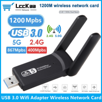 USB 3.0อะแดปเตอร์ไร้สายเสาอากาศ Wifi USB 1200Mbps อะแดปเตอร์ไร้สายอีเธอร์เน็ต Wifi Dongle การ์ดเครือข่ายสำหรับแล็ปท็อปคอมพิวเตอร์ตั้งโต๊ะ