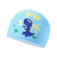 Childrens Silicone Swimming Hat Boys and Girls Long Hair Waterproof Ear Protectors Butler Head Cute Sports Equipment Swim Caps