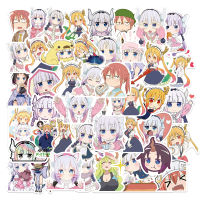 Cute Anime Miss Kobayashis Dragon Maid Cartoon Stickers Laptop Skateboard Guitar Phone Fridge Waterproof Car Sticker Kid Toy