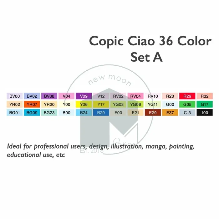 ( COD ) Copic Ciao Marker Set 36 set A B C D E Spidol Gambar Arsitektur