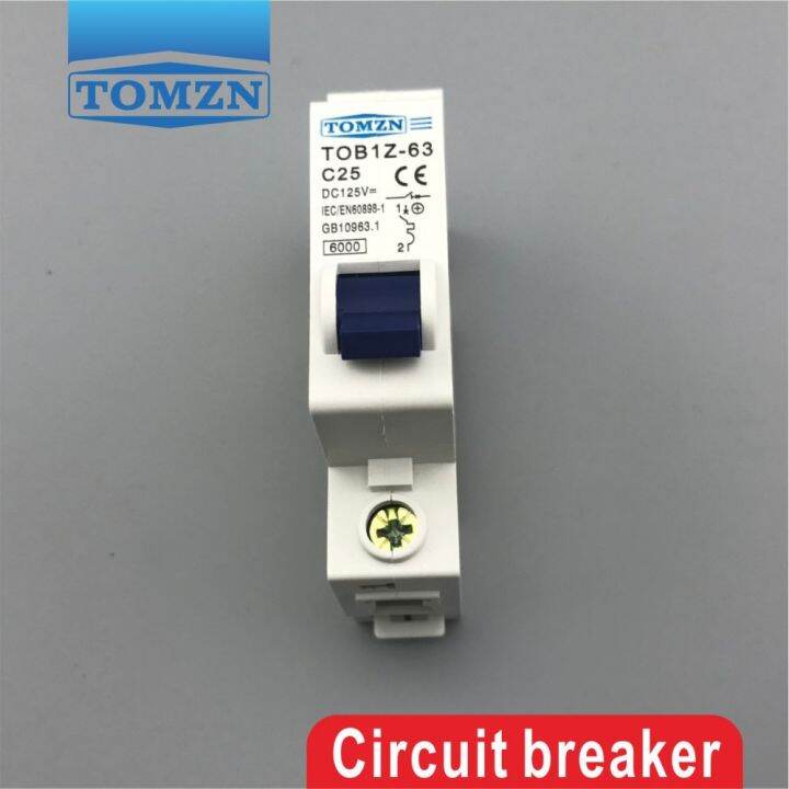 hot-on-sale-chukche-trading-shop-กระแสตรงโค้ง1p-25a-25แอมแปร์-tob1z-dc-125v-เบรกเกอร์-mcb