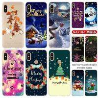 ✹ Soft Silicone Case For Xiaomi Redmi 10 9 8 7 6 5 4 a 9at Prime 5Plus 4x Y3 Cover Christmas greetings purple Fundas