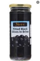 Olives black pitted in Brine 460g. - Nicos