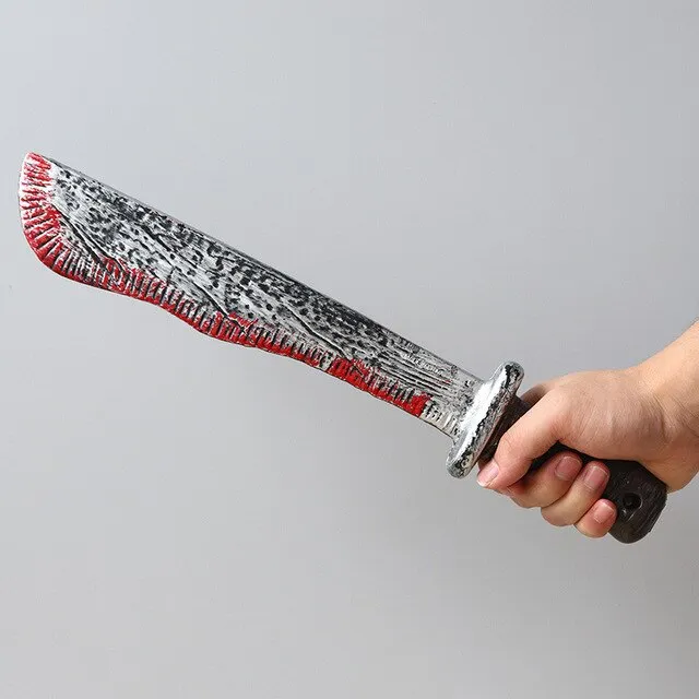 Bloody Machetes Costume Prop With Realistic Fake Bleeding Knife For ...