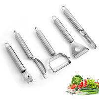 LemonBowTriangle Planer Stainless Steel Fruit 5-piece Set Peeled Melon Planer For Frying Steak Eggs Tofu Kitchen Gadget