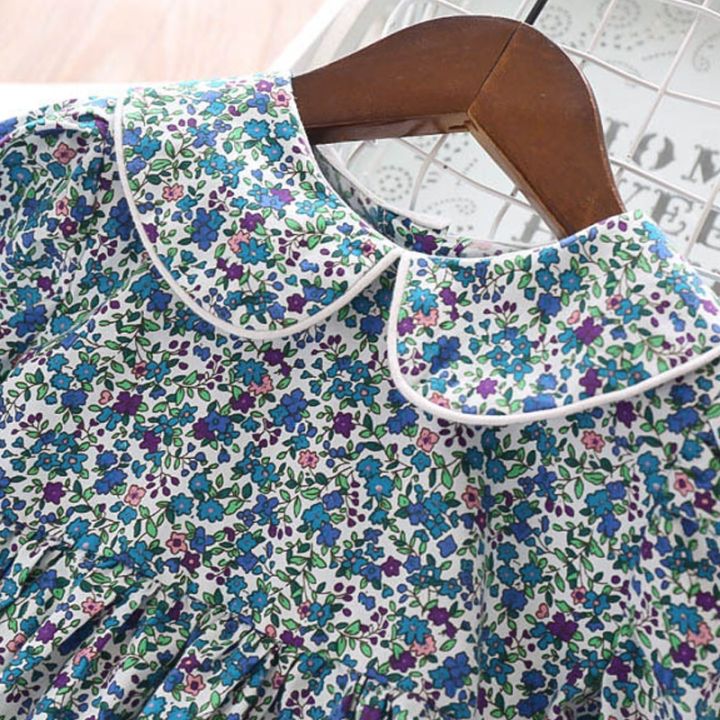 jeansame-dress-สาวแต่งตัวใหม่เสื้อผ้าเด็กดอกไม้เด็กแต่งตัวแฟชั่นพรรควิทยาลัยสไตล์ปกชุดเจ้าหญิงสาวเสื้อผ้าสำหรับ3-7ปี