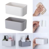 [BONBON Home Storage] กล่องที่เก็บเครื่องสำอางติดผนังชั้นวางของในห้องน้ำอุปกรณ์จัดระเบียบเคสแบบมีกาว