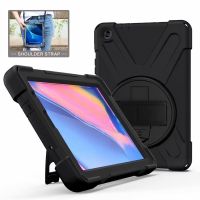 Shockproof Kids Safe PC Silicon Stand Shoulder Strap Cover For Samsung Galaxy Tab A 8.0 with S Pen 2019 SM-P200 SM-P205 Case