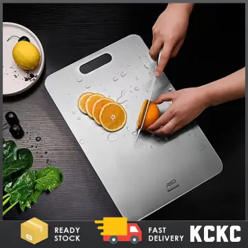 304 Thickened Stainless Steel Cutting Board Antibacterial And Mildew-proof  Household Cutting Board Cutting Board Rolling