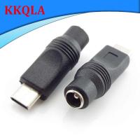 QKKQLA USB Connector DC 5.5x2.1mm Power Adapter Converter to Type-C Male Female Jack Adapter for Laptop Notebook Computer PC