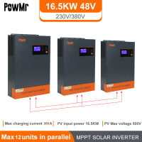 PowMr 5.5KW อินเวอร์เตอร์พลังงานแสงอาทิตย์แบบไฮบริด MPPT 100A 500Vdc PV อินพุต 220VAC 48V พร้อมฟังก์ชั่นขนานอินเวอร์เตอร์พลังงานแสงอาทิตย์ 3 เฟส