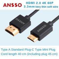 Dragonwhite Ansso Hdmi 2.0 4K 60P 18Gbps Hdr Mini Hdmi ตาเหยี่ยว Rsc2 3.3Mm ดีมากเส้นลวดอ่อน20Cm 40Cm