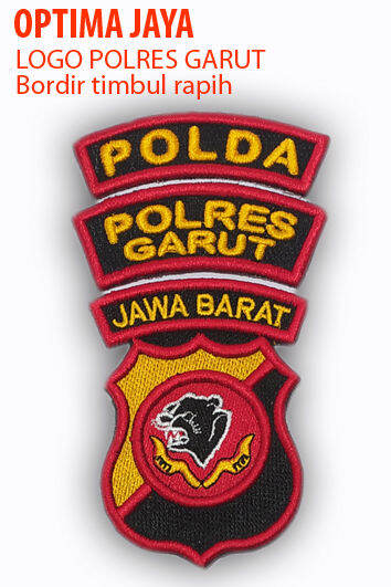 Logo Bordir Polres Garut, Jenis Bordir Timbul Berkualitas Weweg Dan ...