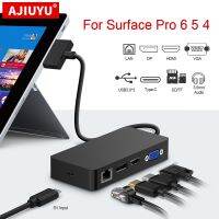 AJIUYU USB 3.0 HUB For Microsoft Surface Pro 4 5 6 HDMI 4K DP VGA Audio Gigabit Ethernet adapter RJ45 SDTF DocKing base Dock PC