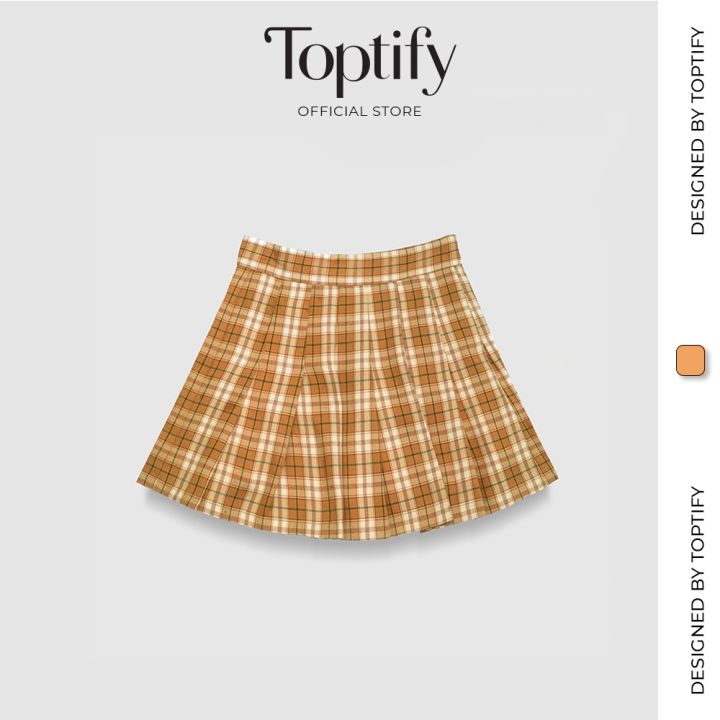 Chân váy nữ kẻ caro Tennis Skirts TOPTIFY xếp ly có lót quần VV02 ...