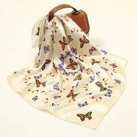 【CW】 60x60cm Small Silk Scarf Scarftop Headwraps Hair Scarve Hijab Foulard Luxury Bandana Headscarf