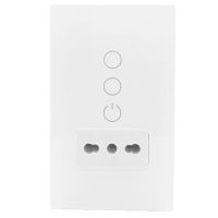 Tuya Wifi Smart Italy Light Switch Wall Socket Chile Outlet Glass Panel Plug Intelligent Remote for Smartlife