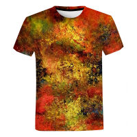 Splash ภาพวาด Tie Dye ขนาดใหญ่ T เสื้อ Y2K Graphic Casual ผู้หญิงผู้ชายเสื้อผ้า Harajuku แฟชั่น streetwear Tops Tees