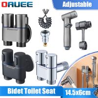 【YF】 Wall Mounted Toilet Bidet Sprayer Set Hygienic Shower for Bathroom Handheld Faucet Double Outlet Angle Valve Head