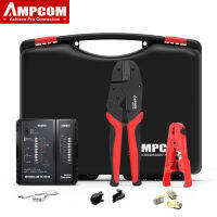 AMPCOM เครื่องมือเครือข่ายชุดเครื่องมือ, เครื่องมือโปรแฟสชั่นและคริมป์เซอร์ CAT7 RJ45 , รวมถึงคอนเน็กเตอร์ CAT7 10 ชิ้น, เครื่องทดสอบสายเคเบิ