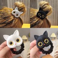 2023 New Women Cute Cat Rubber Bands Elastic Hair Bands Korean Headwear Children For Girls Lovely Hair Accessories Ornaments Hair Accessories