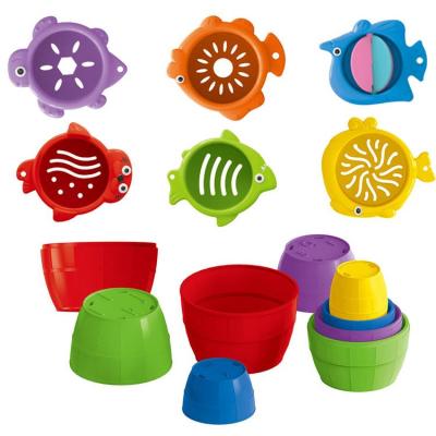Stacking Bathtub Toys Shape Sorter Stacking Toy Nesting Cups Educational Learning Toys Birthday Gifts Beach Toy for Bath Tub Bathroom Boys Girls opportune