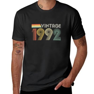 Vintage 1992, 30Th Birthday Gift T-Shirt Aesthetic Clothing Shirts Graphic Tees Cat Shirts Fruit Of The Loom Mens T Shirts